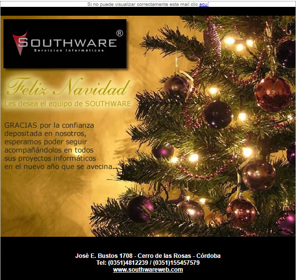 Saludo navideño de Southware | Servicios Informáticos